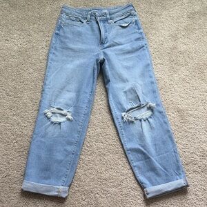 Old Navy Light Blue Ripped Boyfriend Jeans